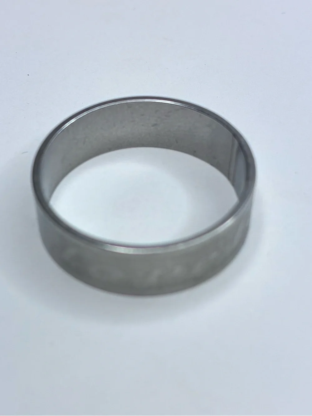 Men's Stainless Steel Silver Colored Band Promise Ring Says 